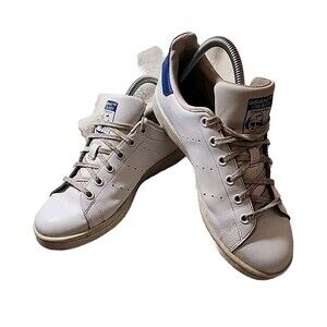 Adidas Stan Smith‎ Sneakers Shoes White Blue Pro Model S74778 Mens 7 Womens 8
